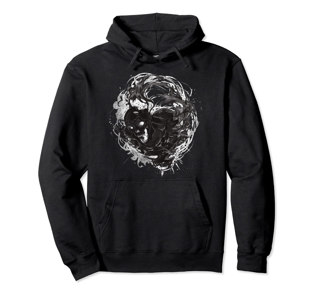 Horror Skull Skeleton Party Halloween Hoodie - Streetwear Style Men Women - T-Shirt, Sweatshirt, Hoodie