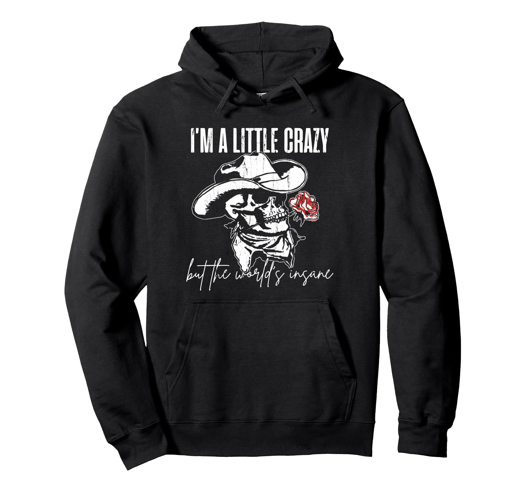 Im Little Crazy But This Worlds Insane Hoodie - Minimalist Print Unisex - T-Shirt, Sweatshirt, Hoodie