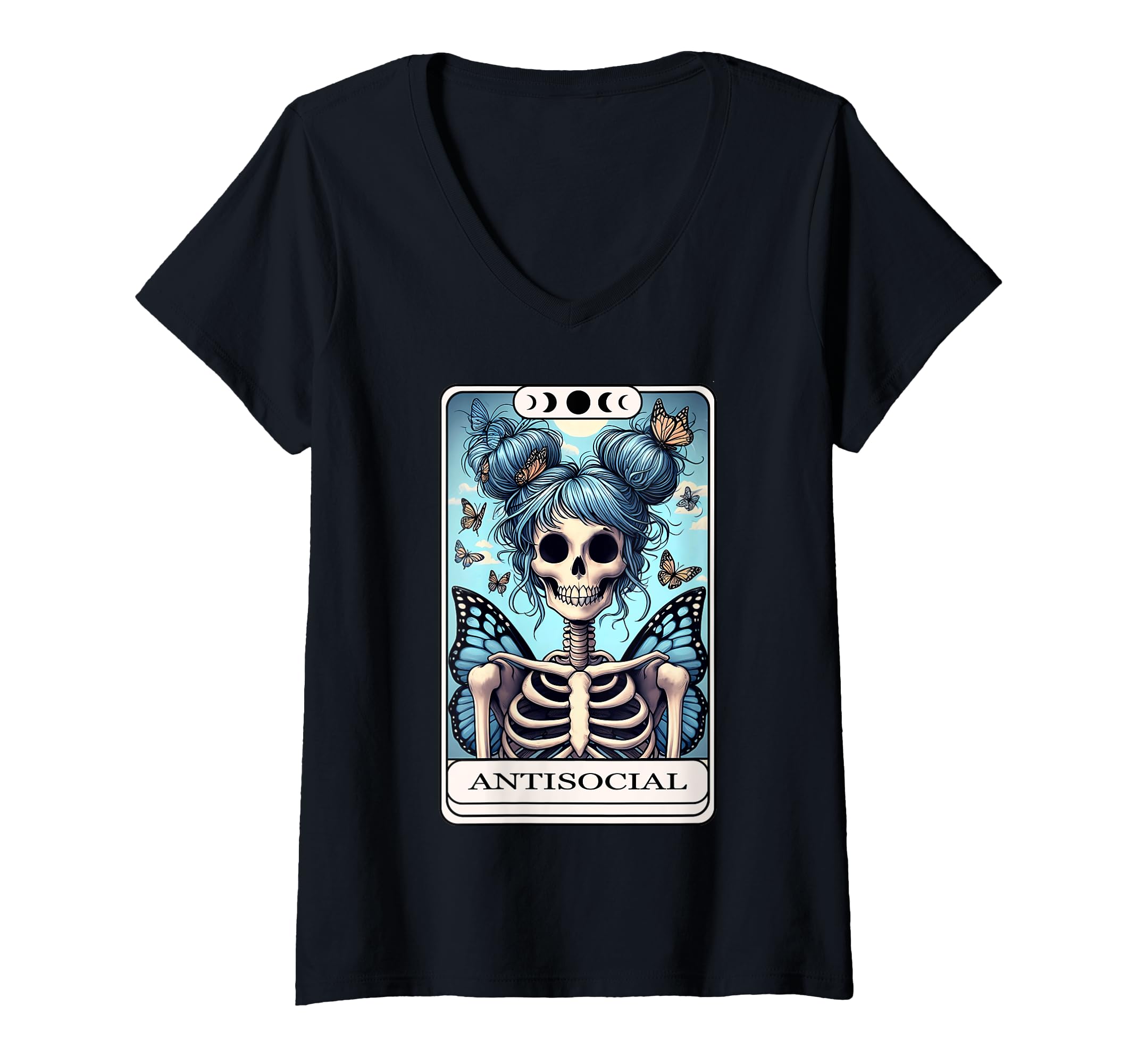 Womens Antisocial Butterfly Tarot Card T-Shirt - Trendy Graphic for Adults - T-Shirt, Sweatshirt, Hoodie
