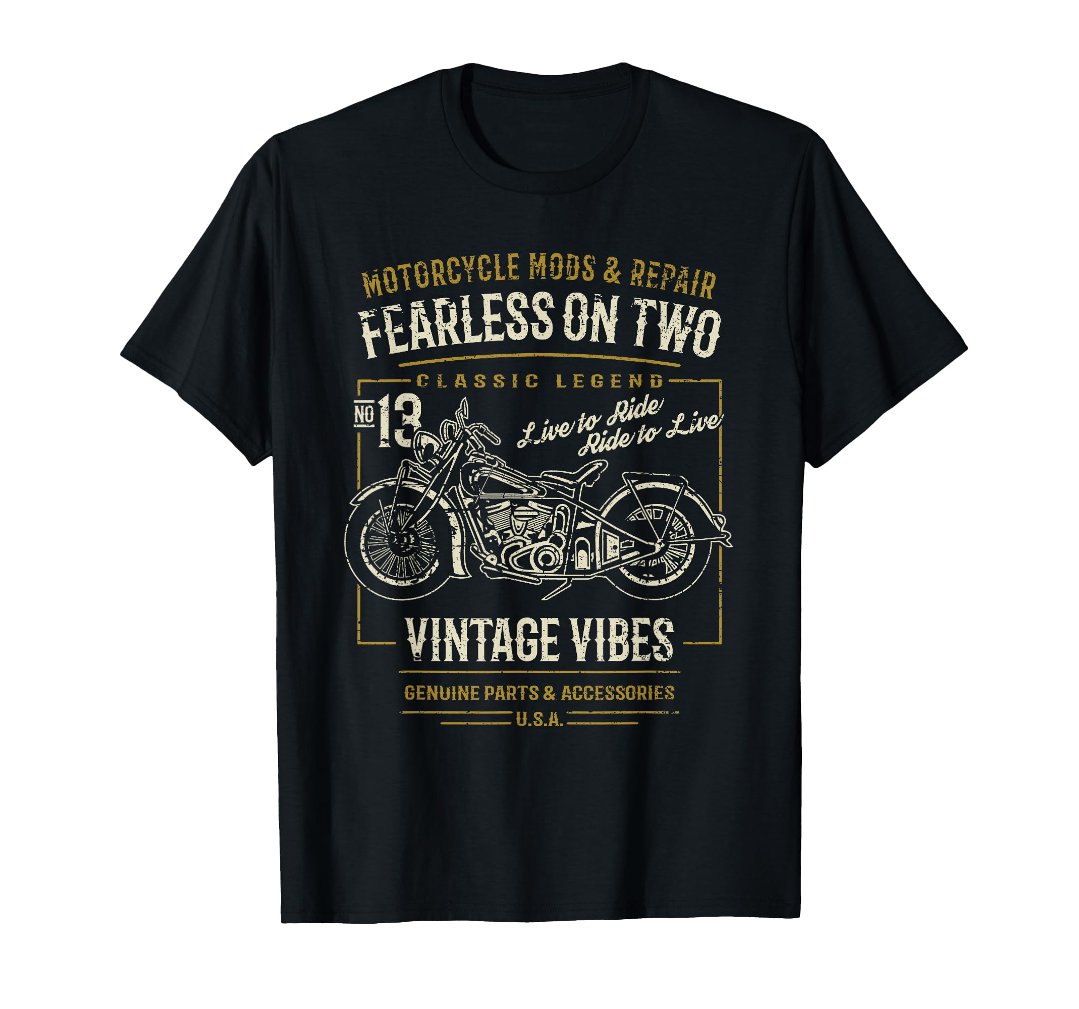 Motorcycle Distressed T-Shirt - Aesthetic Graphic for Adults - T-Shirt, Sweatshirt, Hoodie