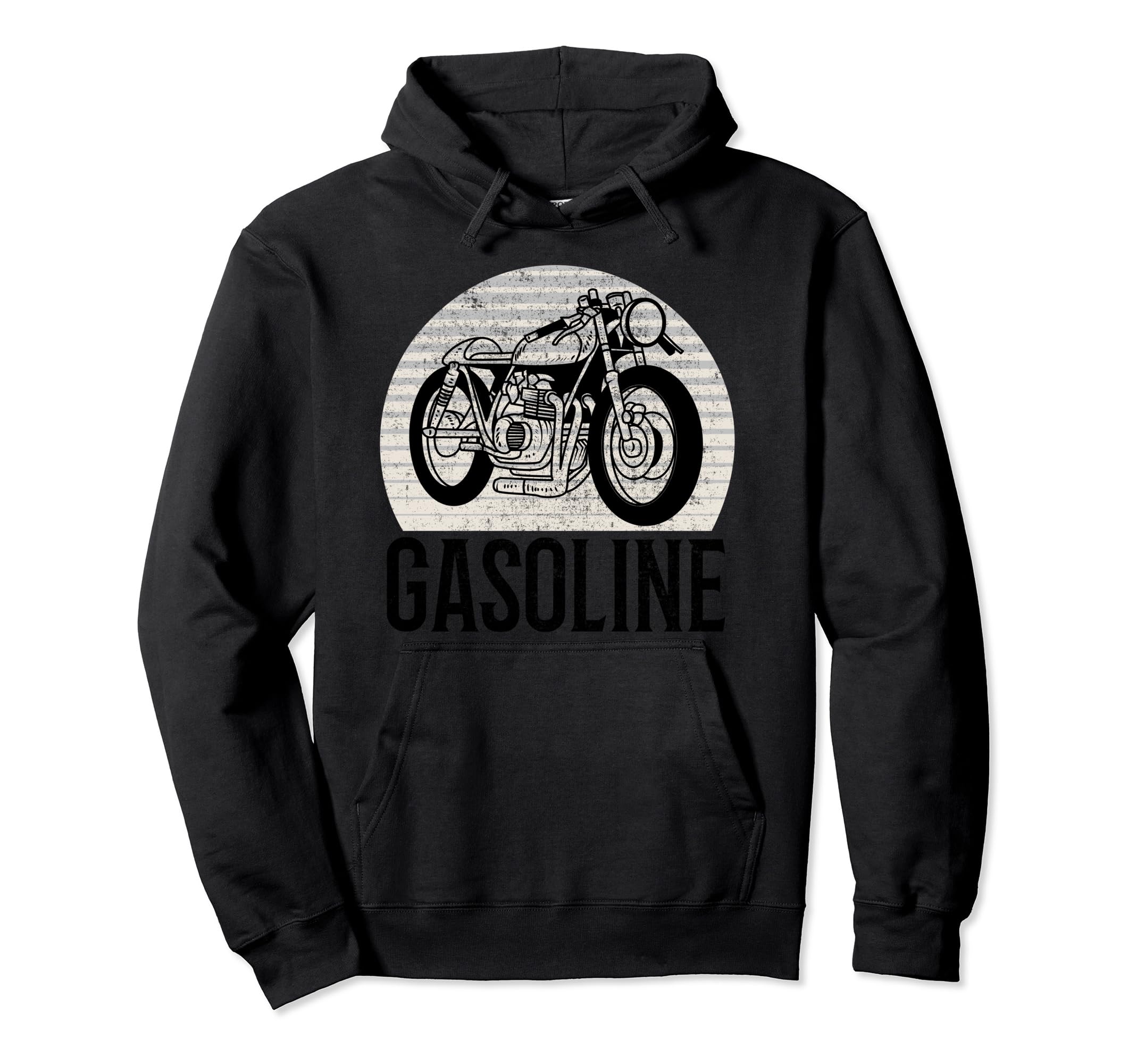 Gasoline Soleil Grey Motorcycle Cafe Hoodie - Novelty Apparel Men Women - T-Shirt, Sweatshirt, Hoodie