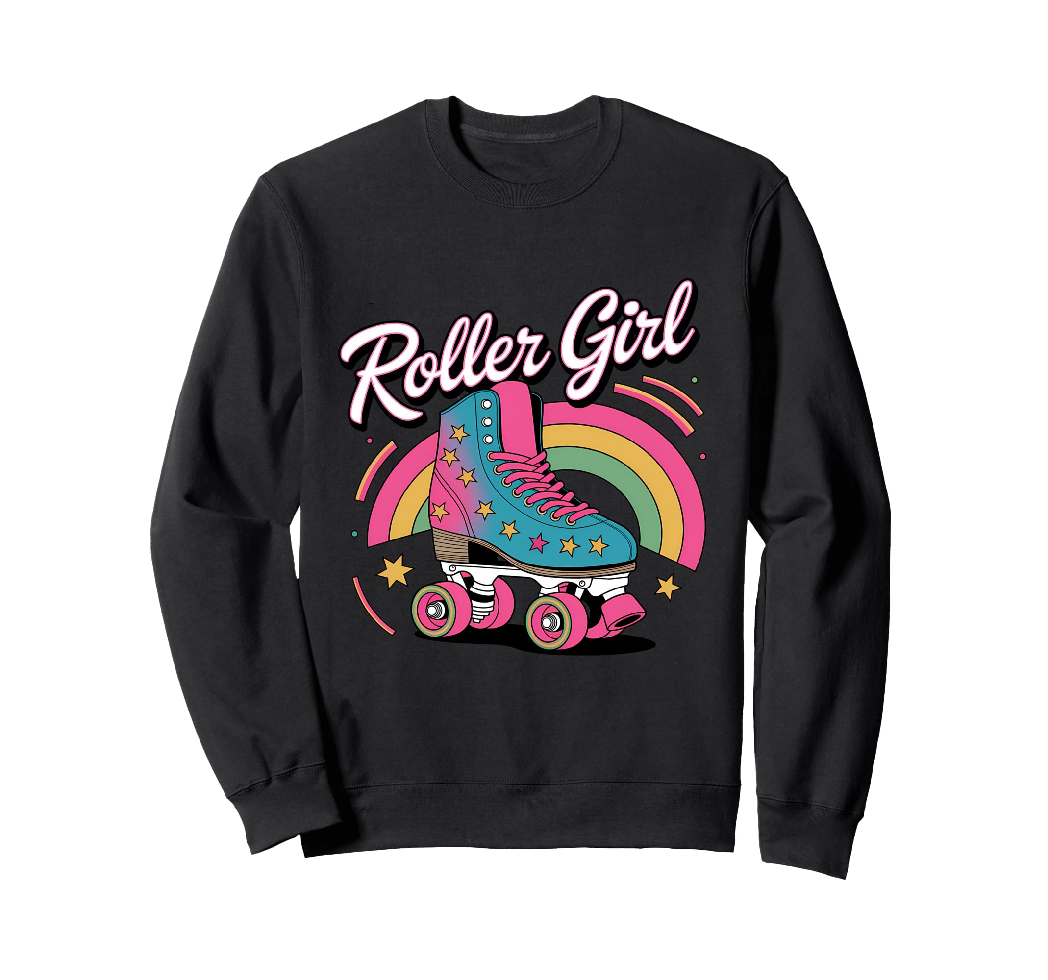 Roller Skater 80S Roller Skates 70S 90S Sweatshirt - Unique Graphic Unisex - T-Shirt, Sweatshirt, Hoodie