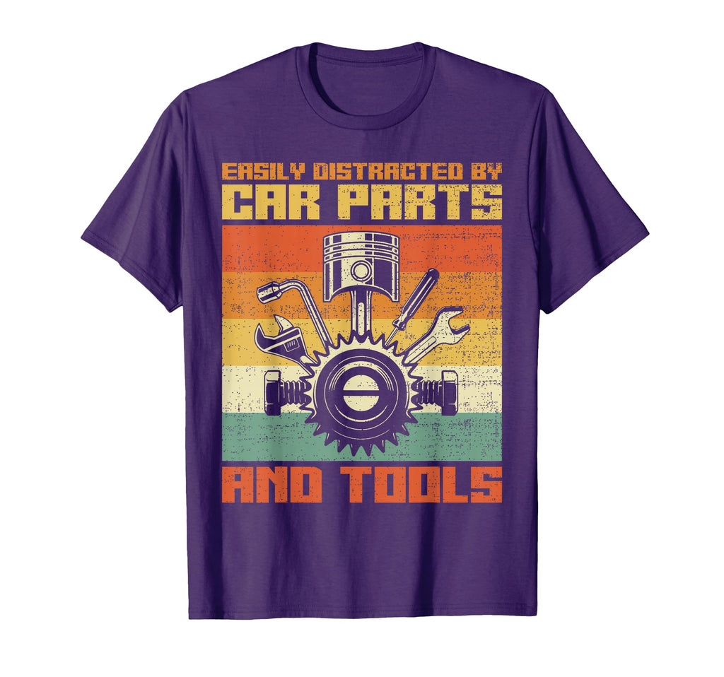 Easily Distracted Car Parts And Tools T-Shirt - Custom Art Print Unisex - T-Shirt, Sweatshirt, Hoodie