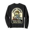 Funny Toad Gardener I Bury Things Sweatshirt - Minimalist Print for Adults - T-Shirt, Sweatshirt, Hoodie
