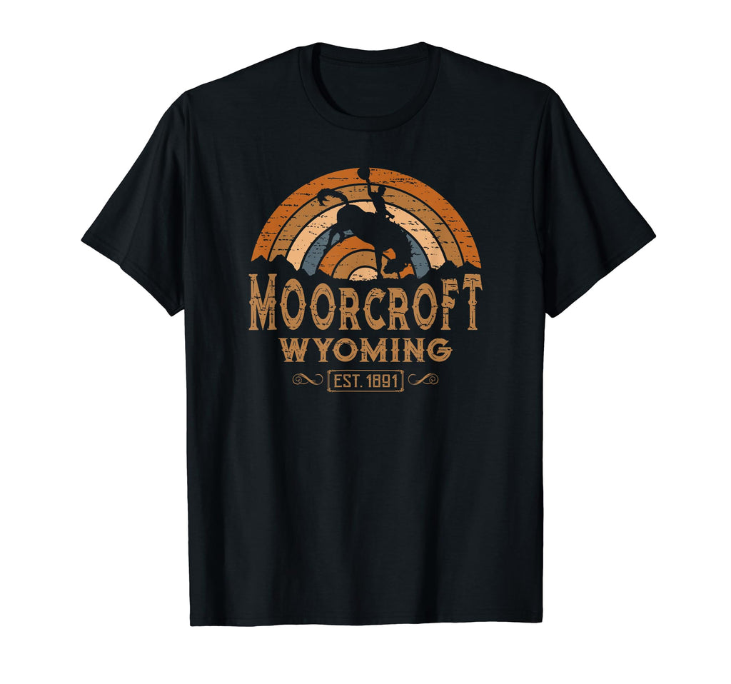 Moorcroft Wyoming Wy Rodeo Cowboy T-Shirt - Aesthetic Graphic Men Women - T-Shirt, Sweatshirt, Hoodie