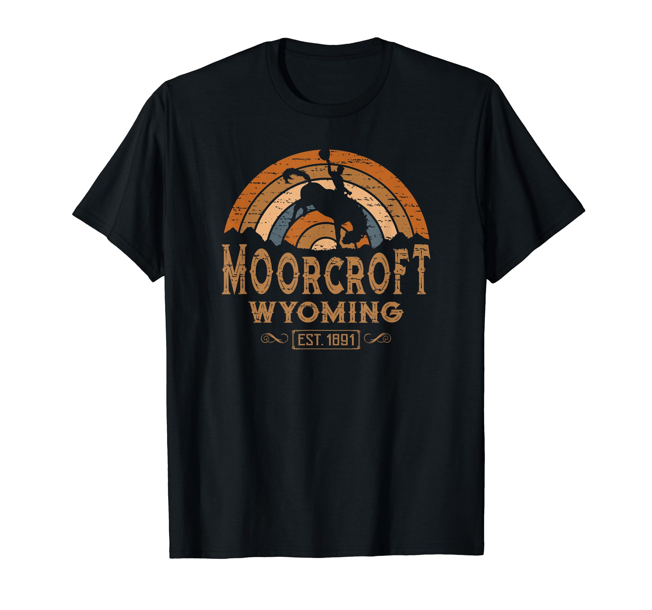 Moorcroft Wyoming Wy Rodeo Cowboy T-Shirt - Aesthetic Graphic Men Women - T-Shirt, Sweatshirt, Hoodie
