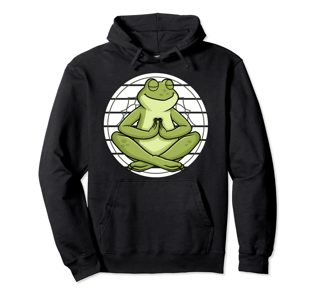 Meditating Frog Mindfulness Meditation Hoodie - Novelty Apparel Men Women - T-Shirt, Sweatshirt, Hoodie