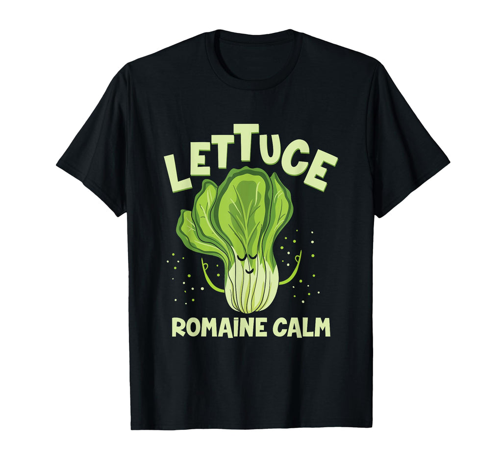 Lettuce Romaine Calm Mindfulness Vegan T-Shirt - Novelty Apparel Men Women - T-Shirt, Sweatshirt, Hoodie