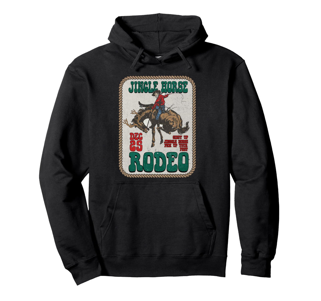 Groovy Jingle Horse Rodeo Western Hoodie - Custom Art Print Men Women - T-Shirt, Sweatshirt, Hoodie