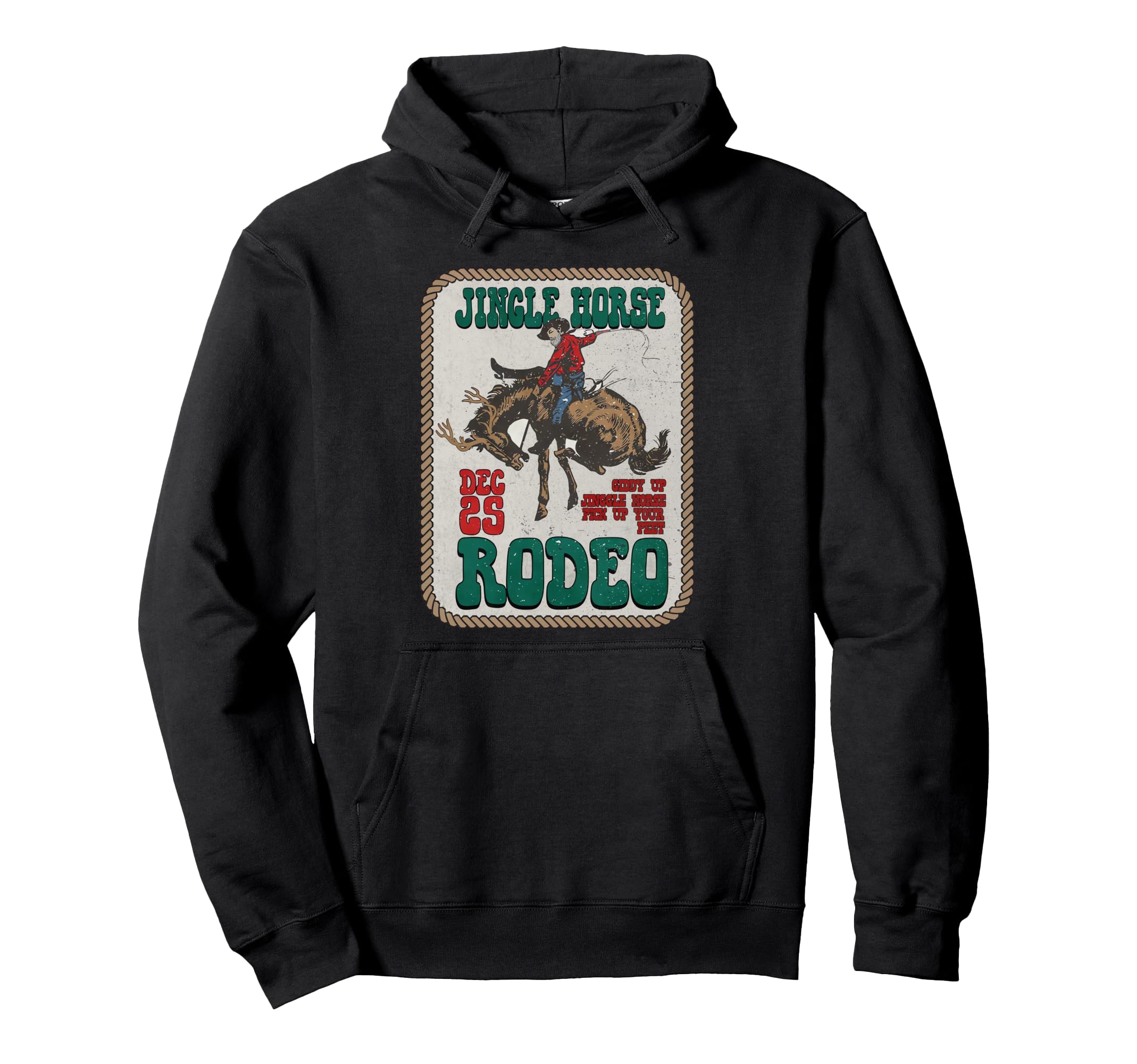 Groovy Jingle Horse Rodeo Western Hoodie - Custom Art Print Men Women - T-Shirt, Sweatshirt, Hoodie