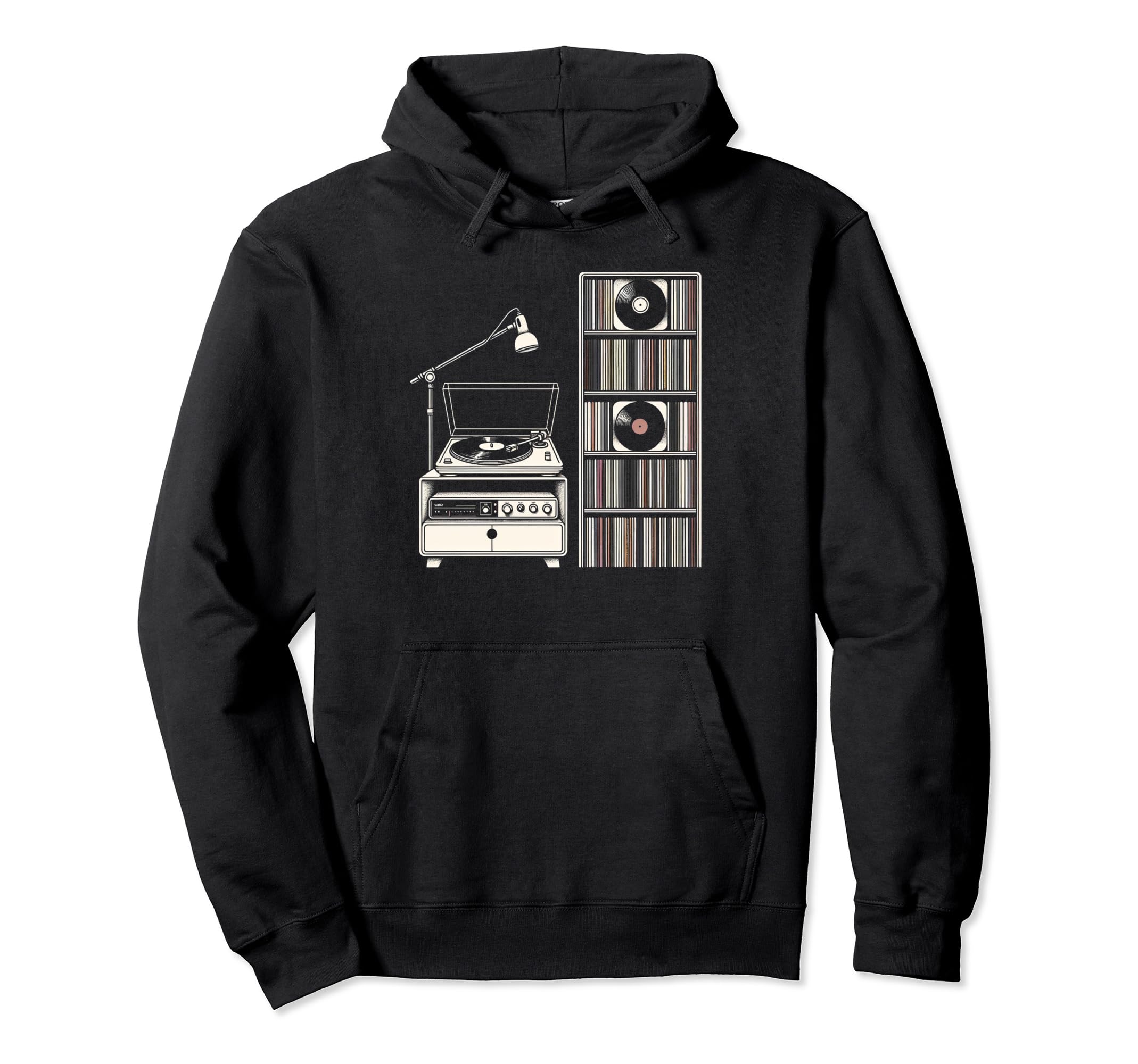 Vinyl Records Player Lover Music Vinyl Hoodie - Trendy Graphic Men Women - T-Shirt, Sweatshirt, Hoodie