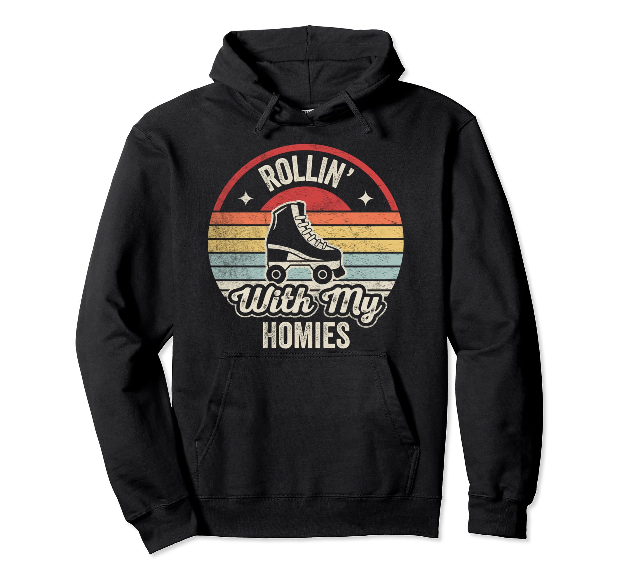 Rollin My Homies Roller Skating Hoodie - Custom Art Print Unisex - T-Shirt, Sweatshirt, Hoodie