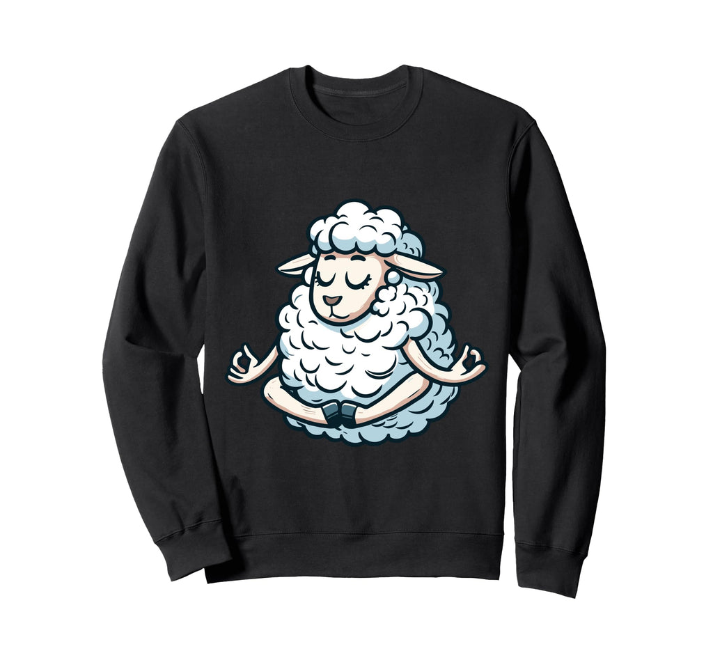 Meditation Sheep Yoga Pose Sweatshirt - Custom Art Print Men Women - T-Shirt, Sweatshirt, Hoodie