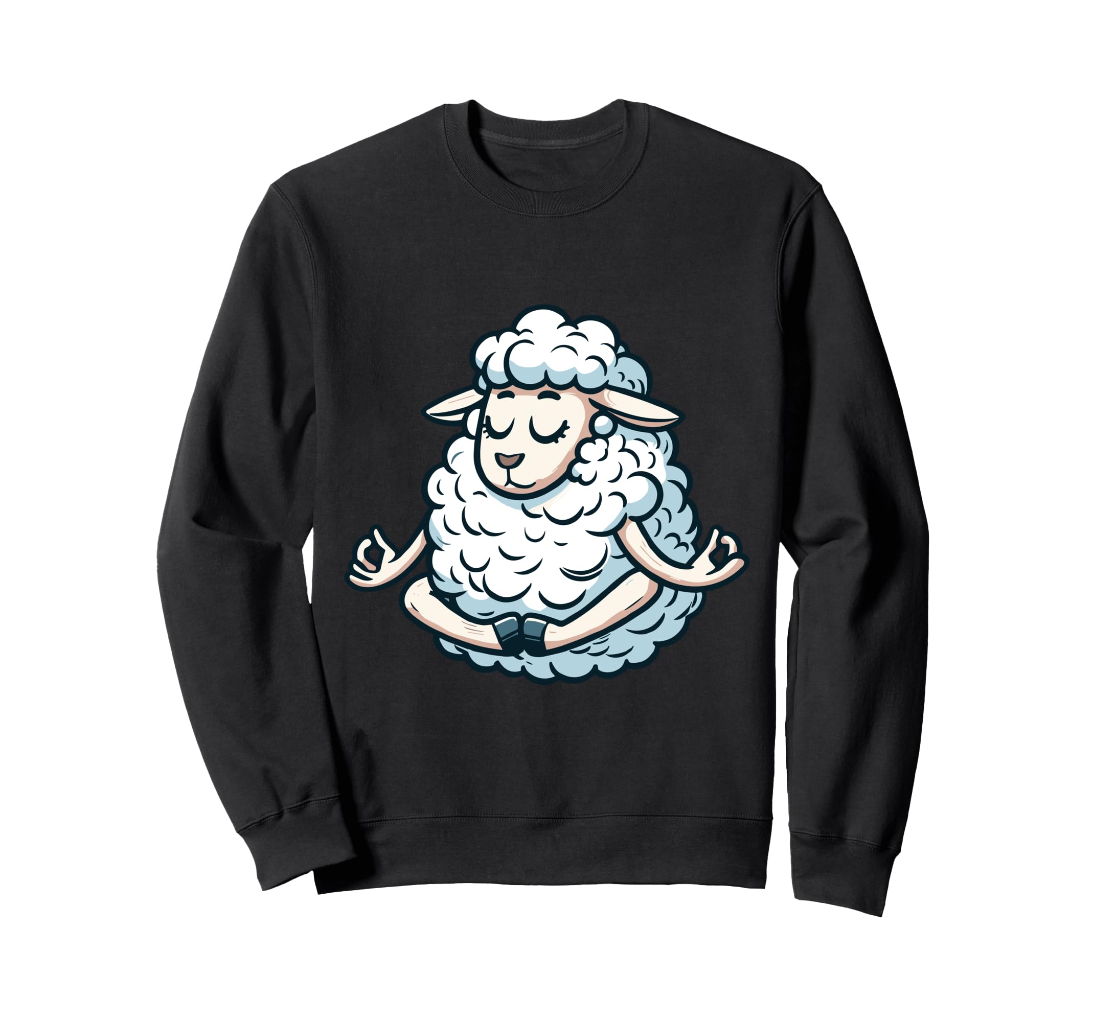 Meditation Sheep Yoga Pose Sweatshirt - Custom Art Print Men Women - T-Shirt, Sweatshirt, Hoodie