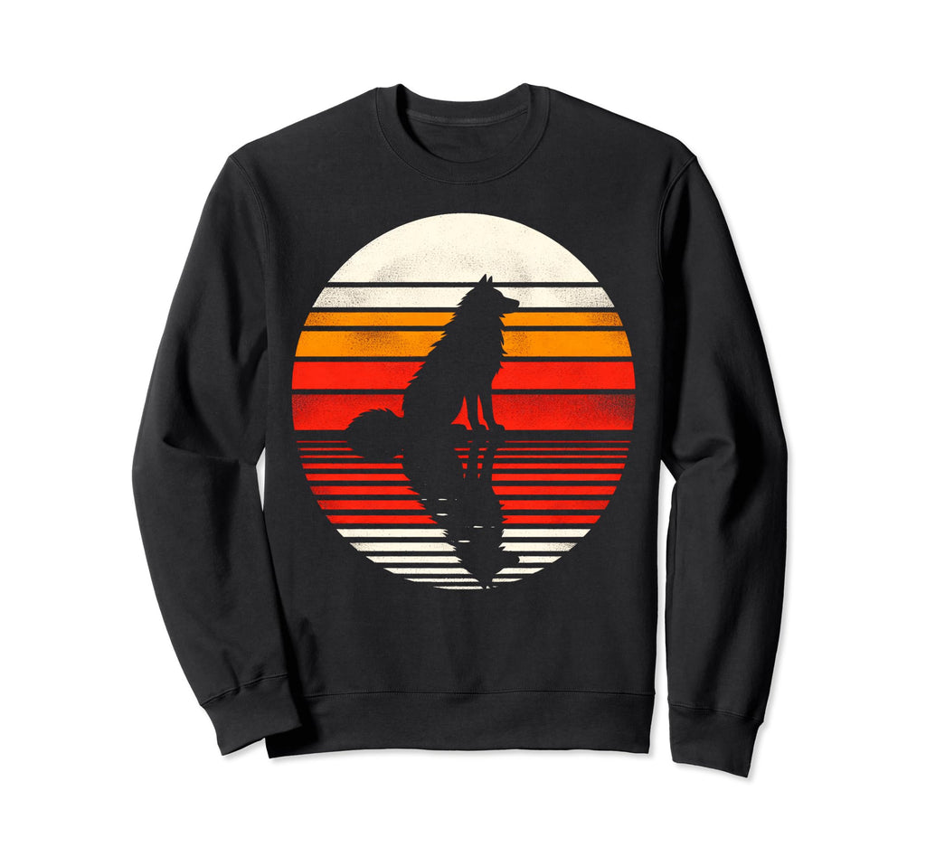 Wolf Sunset Safari 70S Sweatshirt - Custom Art Print Men Women - T-Shirt, Sweatshirt, Hoodie