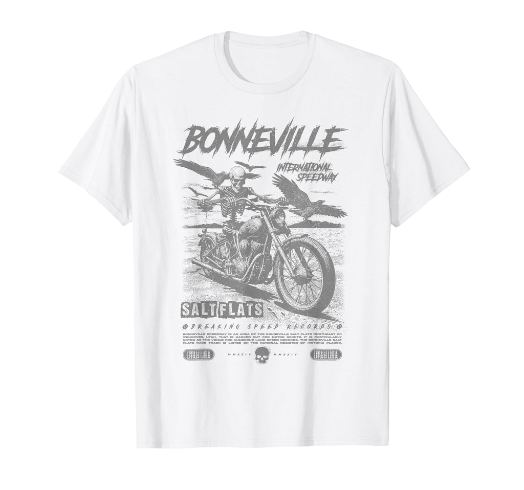 Bonneville Salt Flats Motorcycle T-Shirt - Unique Graphic for Adults - T-Shirt, Sweatshirt, Hoodie