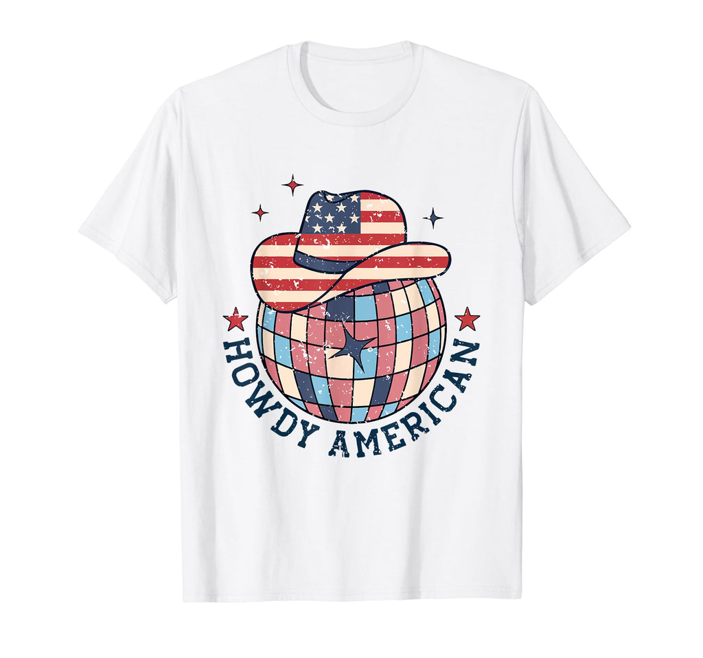Howdy American 4Th July Western Cowboy T-Shirt - Unique Graphic Men Women - T-Shirt, Sweatshirt, Hoodie