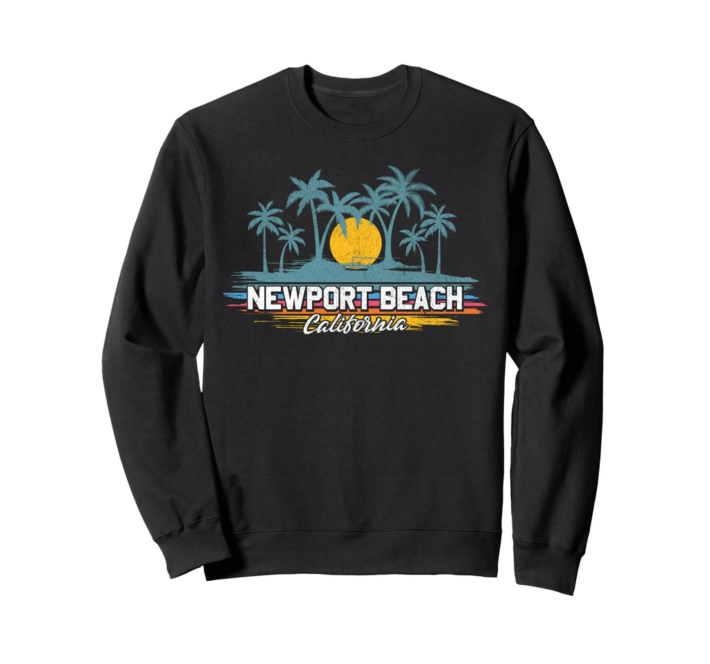 Newport Beach California Palm Sweatshirt - Custom Art Print Men Women - T-Shirt, Sweatshirt, Hoodie