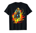 Cowboy Rodeo Horse Riding Usa Cowboy T-Shirt - Fun Novelty Design Men Women - T-Shirt, Sweatshirt, Hoodie