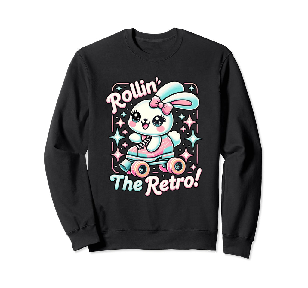 Rollin Skater Bunny Rabbit Roller Sweatshirt - Streetwear Style for Adults - T-Shirt, Sweatshirt, Hoodie