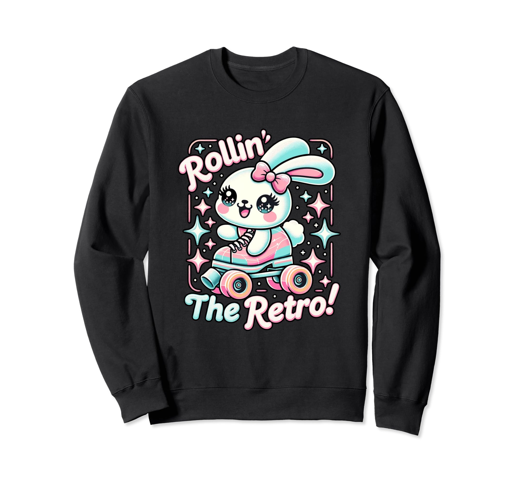 Rollin Skater Bunny Rabbit Roller Sweatshirt - Streetwear Style for Adults - T-Shirt, Sweatshirt, Hoodie