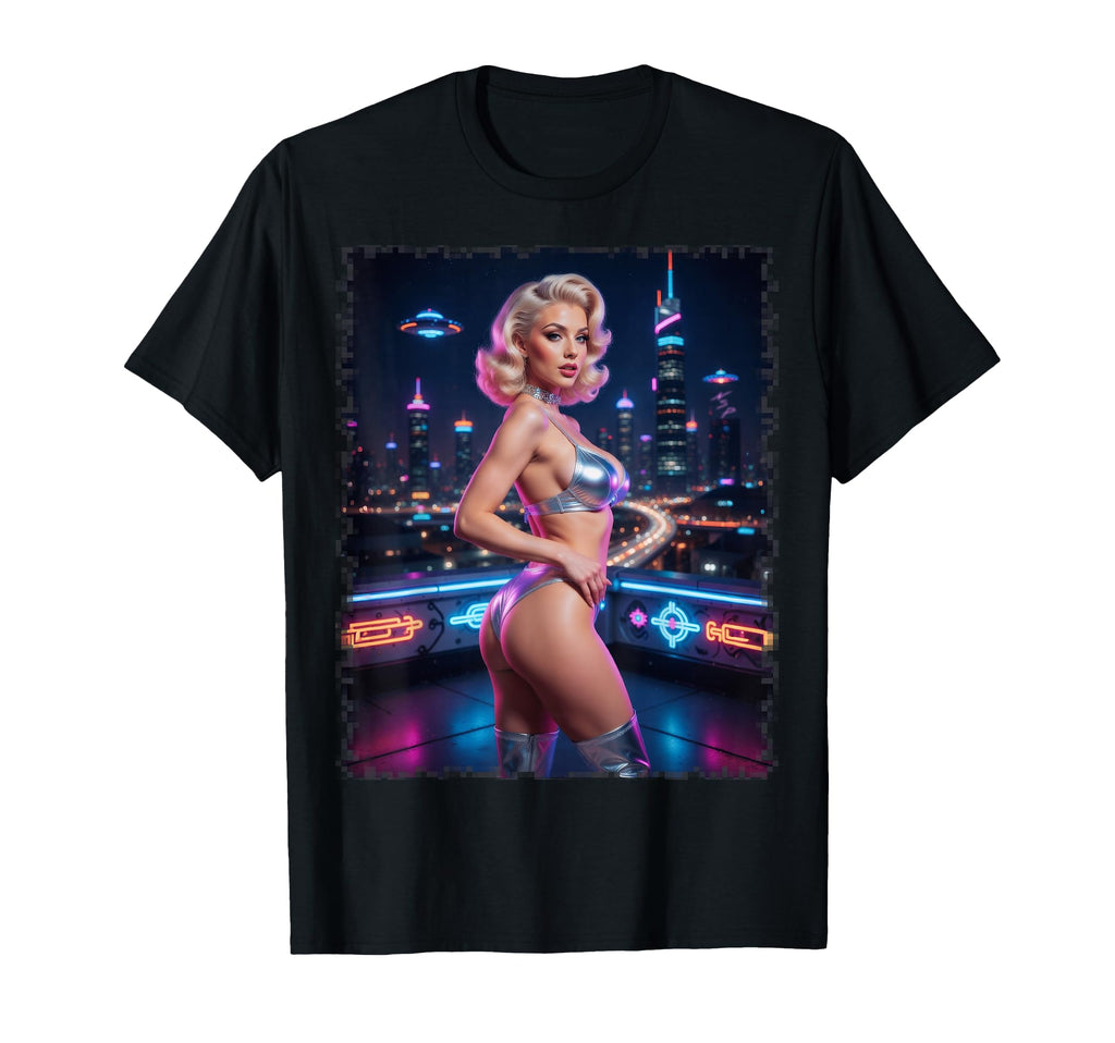 Pinup Retrofuturism Pin Up 3 T-Shirt - Casual Everyday Wear for Adults - T-Shirt, Sweatshirt, Hoodie
