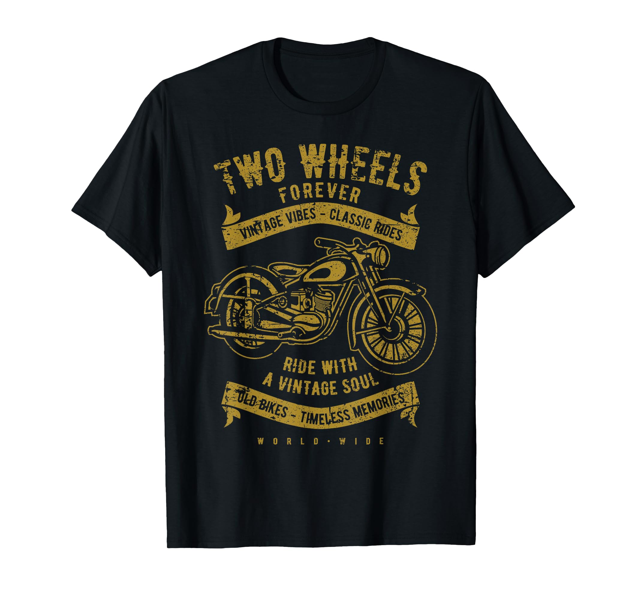 Two Wheels Forever Motorcycle T-Shirt - Novelty Apparel Unisex - T-Shirt, Sweatshirt, Hoodie