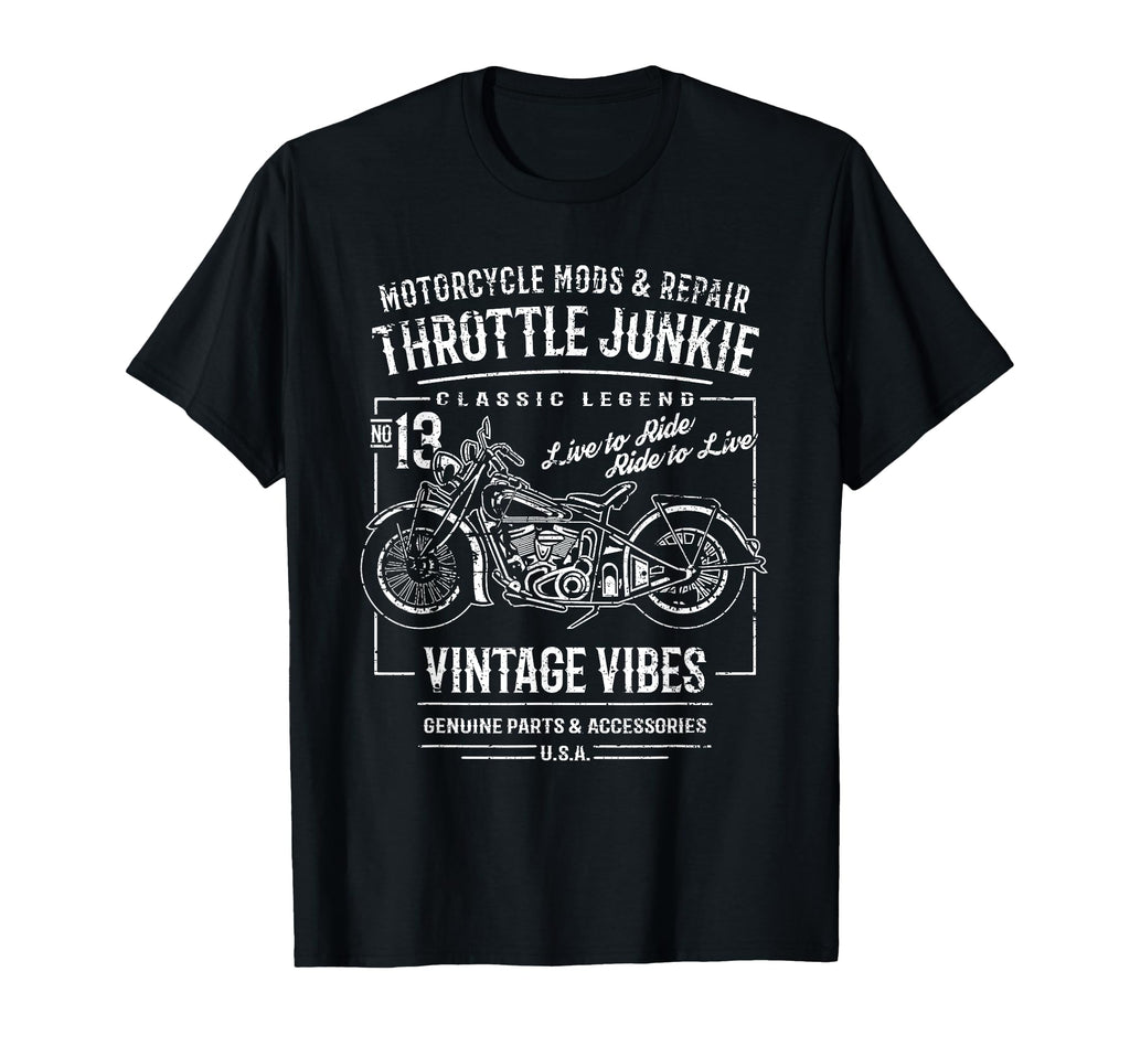 Motorcycle Distressed T-Shirt - Minimalist Print Unisex - T-Shirt, Sweatshirt, Hoodie