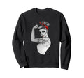 Power Pin Up Rosie Riveter Art Sweatshirt - Fun Novelty Design Unisex - T-Shirt, Sweatshirt, Hoodie
