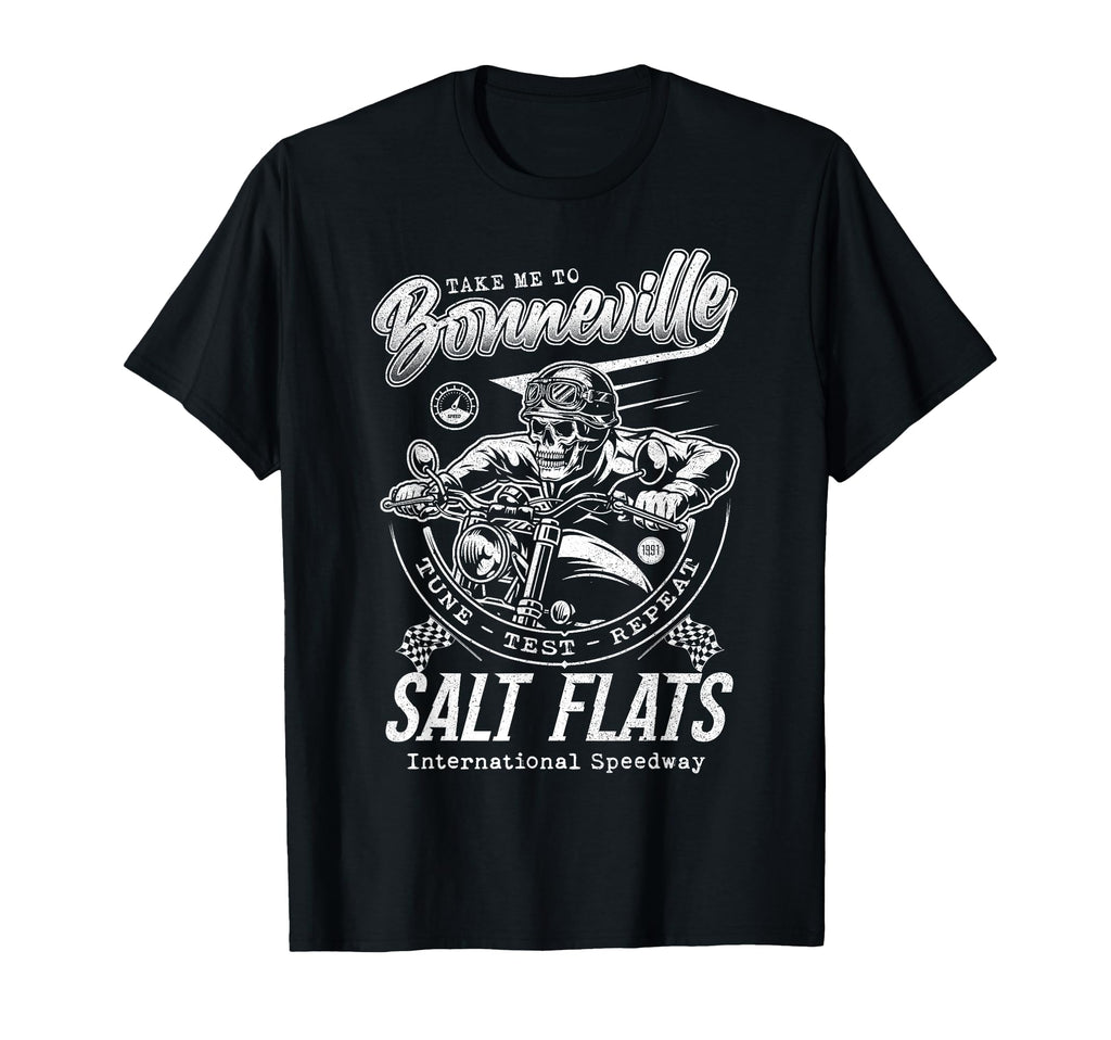 Bonneville Salt Flats Motorcycle Racing T-Shirt - Trendy Graphic Unisex - T-Shirt, Sweatshirt, Hoodie
