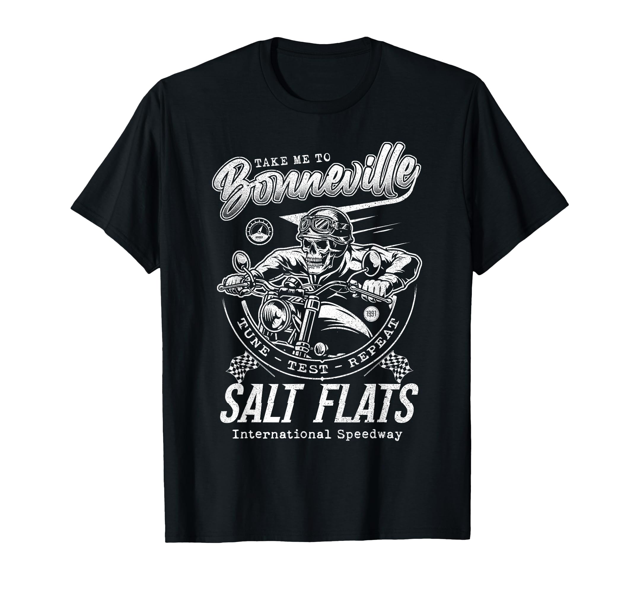 Bonneville Salt Flats Motorcycle Racing T-Shirt - Trendy Graphic Unisex - T-Shirt, Sweatshirt, Hoodie
