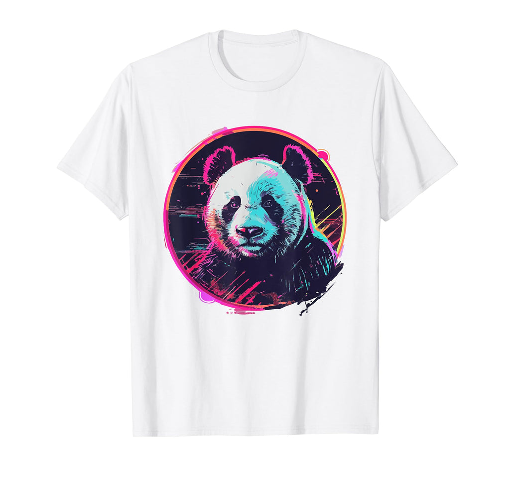 Giant Panda 80S Synthwave Africa T-Shirt - Minimalist Print Men Women - T-Shirt, Sweatshirt, Hoodie