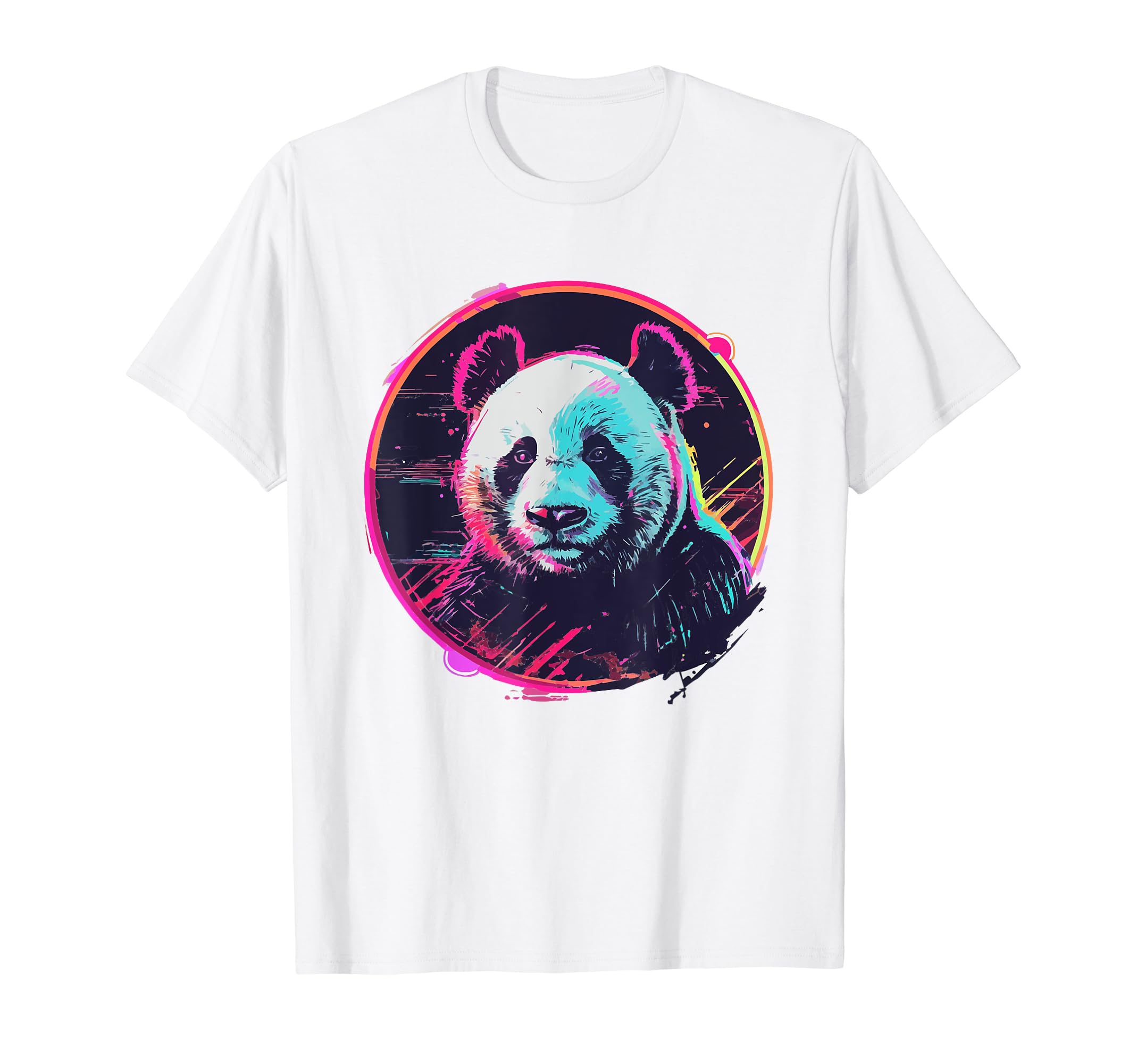 Giant Panda 80S Synthwave Africa T-Shirt - Minimalist Print Men Women - T-Shirt, Sweatshirt, Hoodie