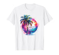 Aesthetic Vaporwave Teens Palm Tree T-Shirt - Minimalist Print Men Women - T-Shirt, Sweatshirt, Hoodie
