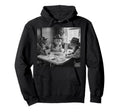 Funny Cats Playing Cards 70S Monochrome Hoodie - Graphic Print Men Women - T-Shirt, Sweatshirt, Hoodie