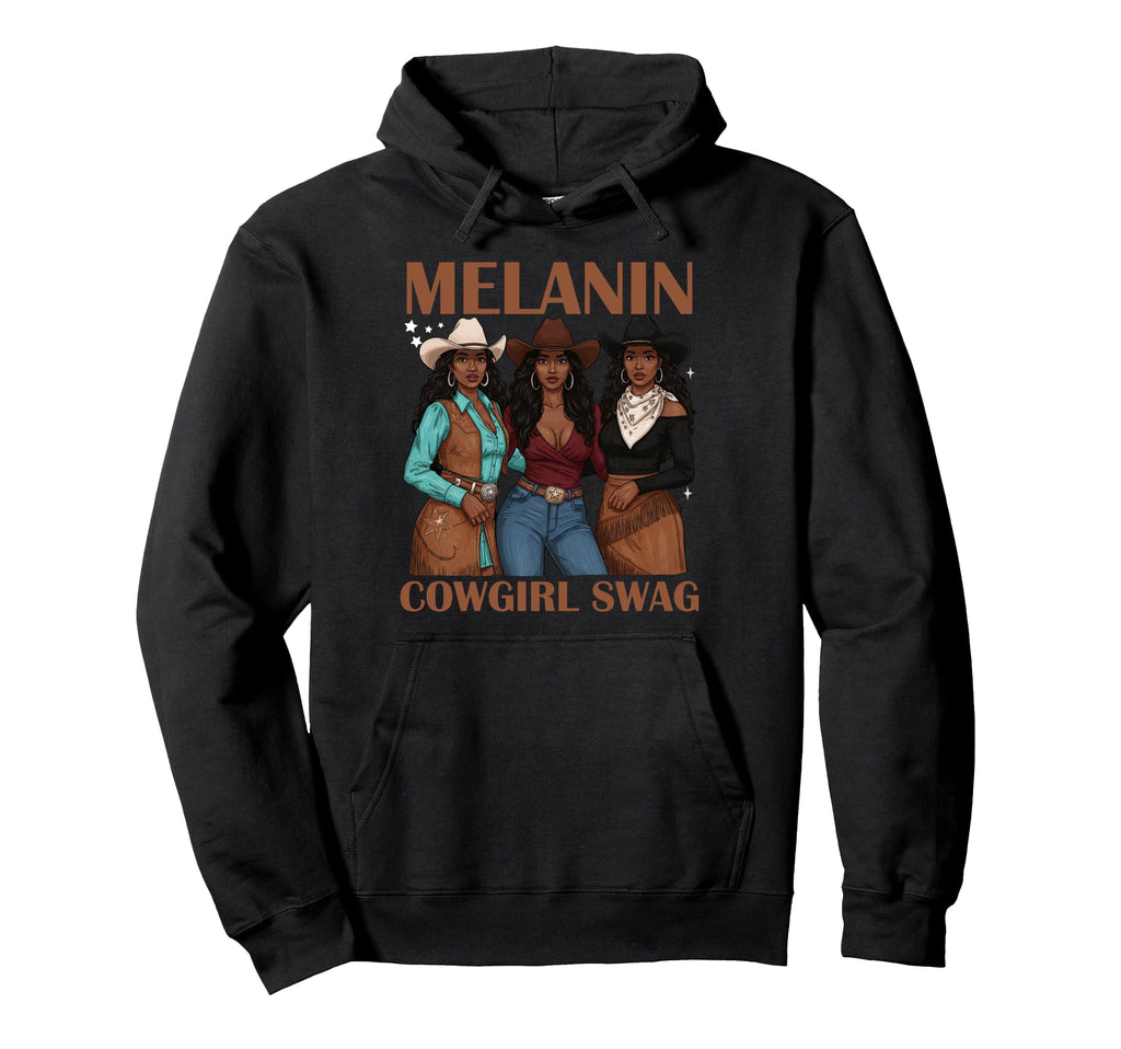 Lets Go Western Country Melanin Hoodie - Minimalist Print for Adults - T-Shirt, Sweatshirt, Hoodie
