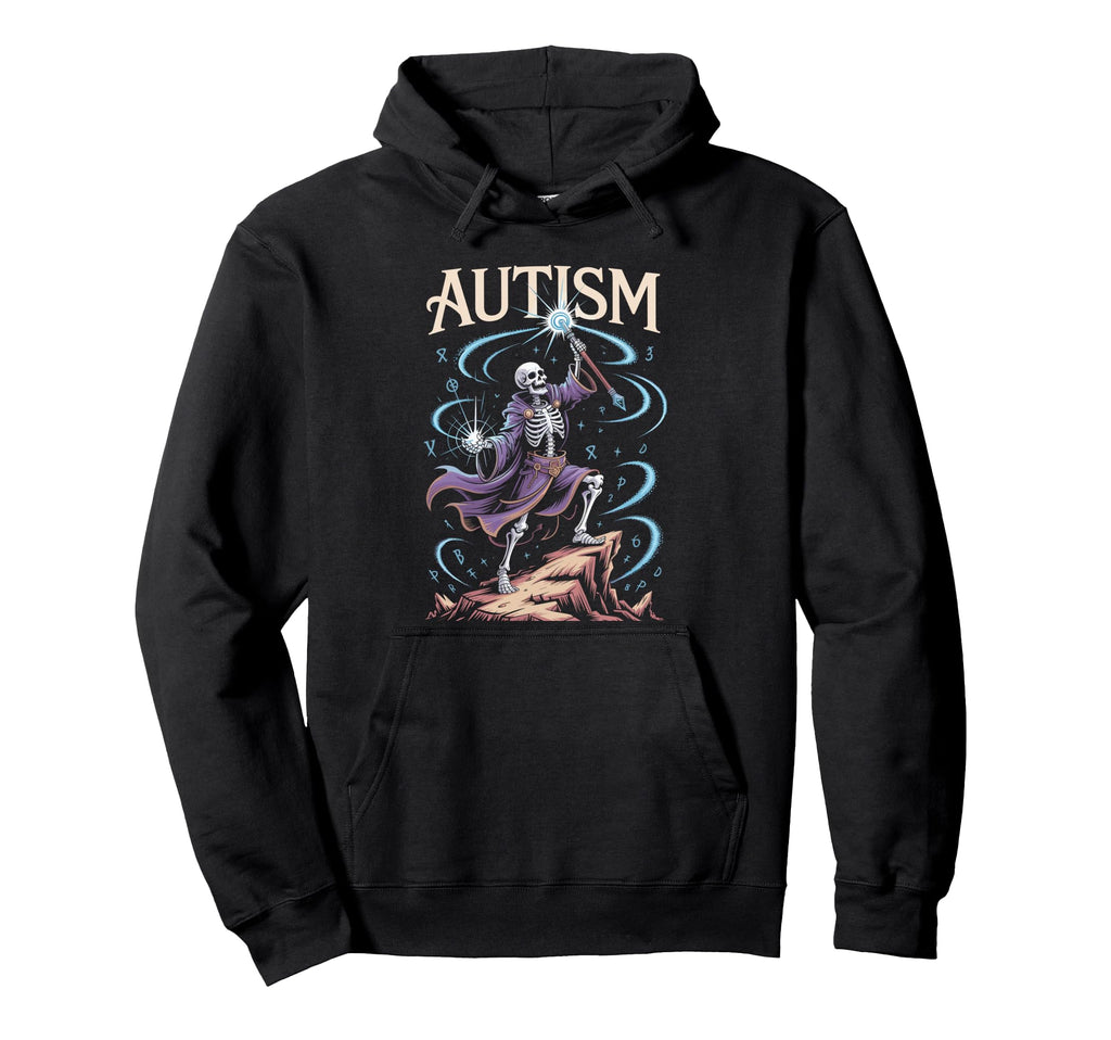 Autism Funny Skeleton Autistic Hoodie - Aesthetic Graphic for Adults - T-Shirt, Sweatshirt, Hoodie