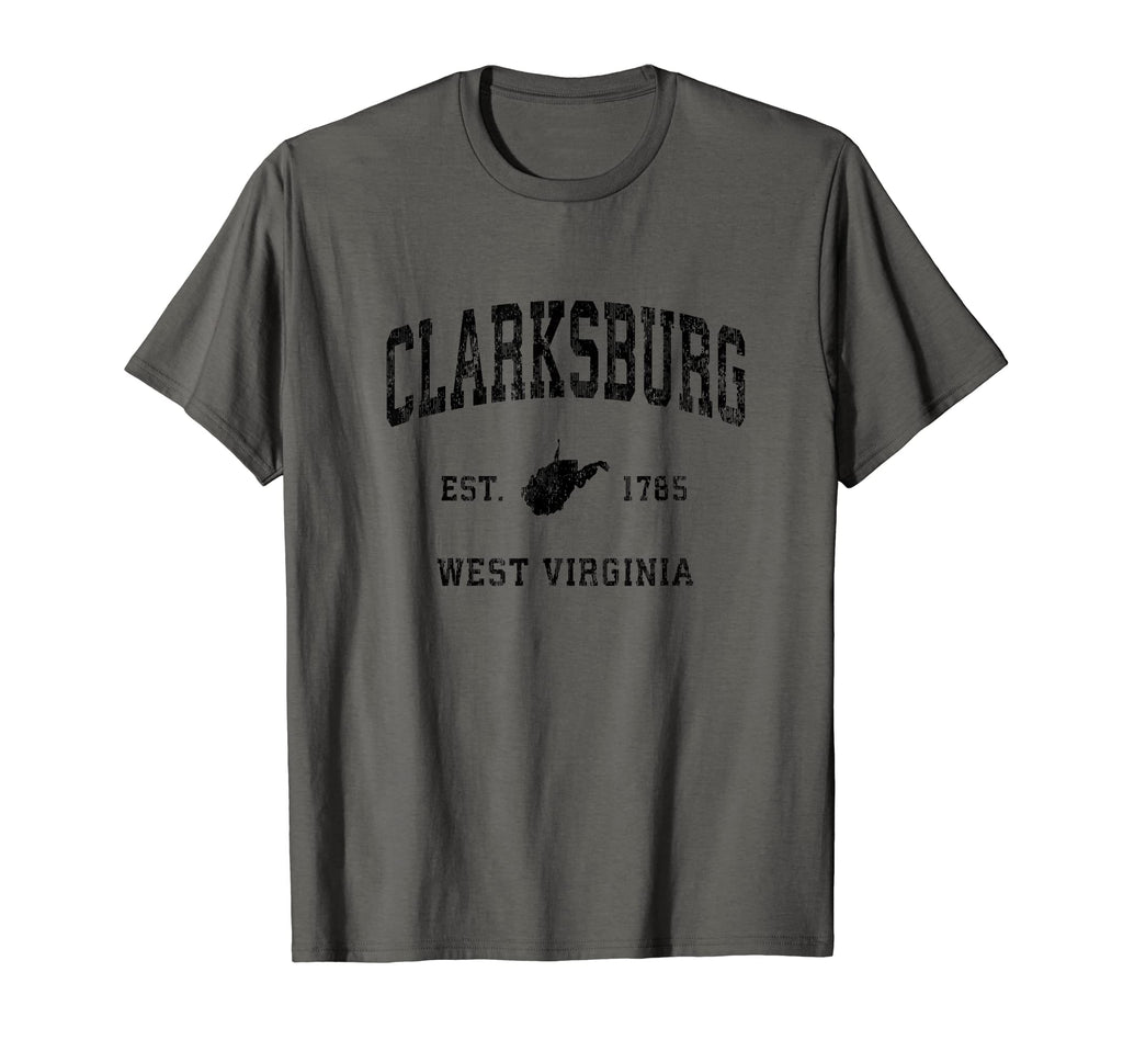 Clarksburg West Virginia Wv Athletic T-Shirt - Custom Art Print Unisex - T-Shirt, Sweatshirt, Hoodie