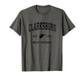 Clarksburg West Virginia Wv Athletic T-Shirt - Custom Art Print Unisex - T-Shirt, Sweatshirt, Hoodie