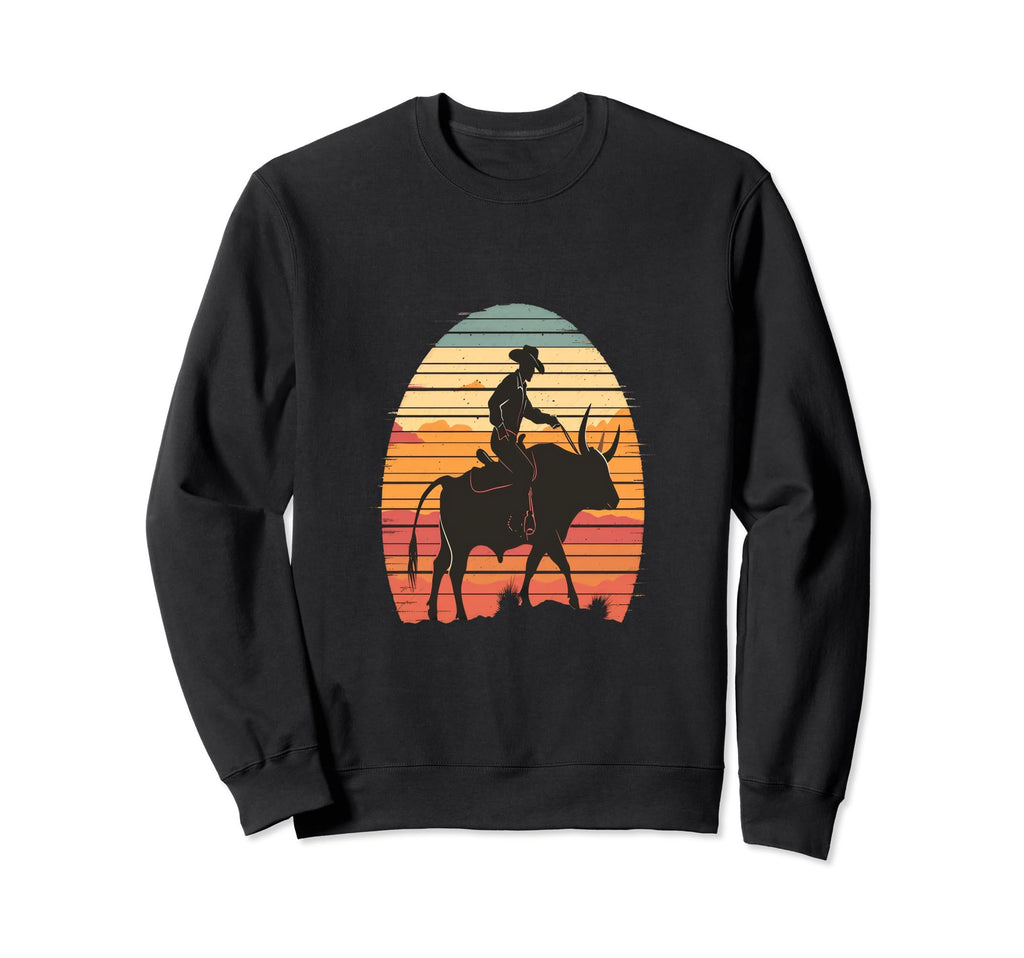 Bull Riding Bull Rider Rodeo Cowboy Sweatshirt - Trendy Graphic Unisex - T-Shirt, Sweatshirt, Hoodie