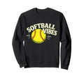 Softball Vibes Ball Ball Sweatshirt - Graphic Print Unisex - T-Shirt, Sweatshirt, Hoodie