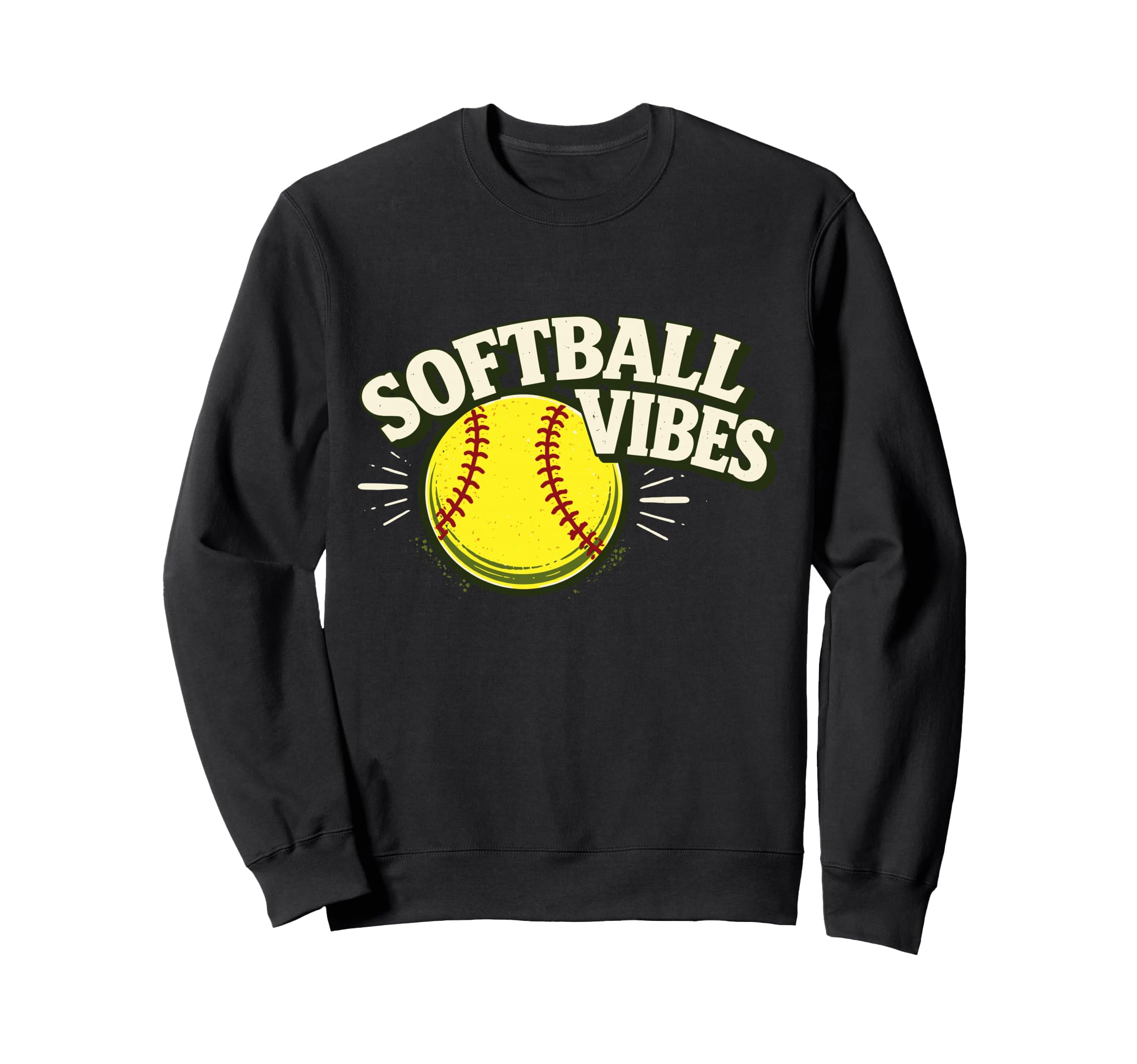 Softball Vibes Ball Ball Sweatshirt - Graphic Print Unisex - T-Shirt, Sweatshirt, Hoodie