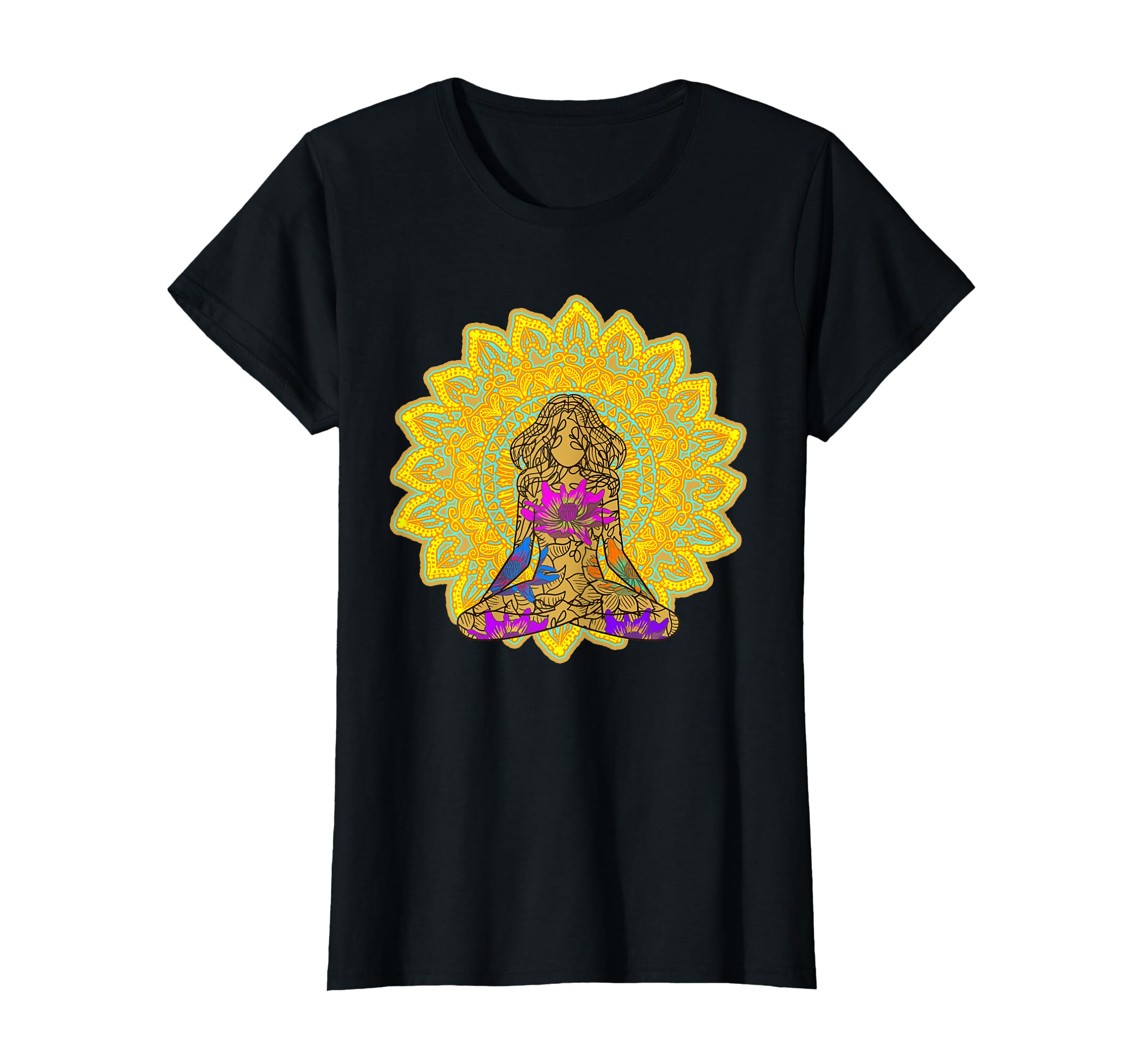 Yoga Mandala Floral Pattern Hobby T-Shirt - Streetwear Style Unisex - T-Shirt, Sweatshirt, Hoodie