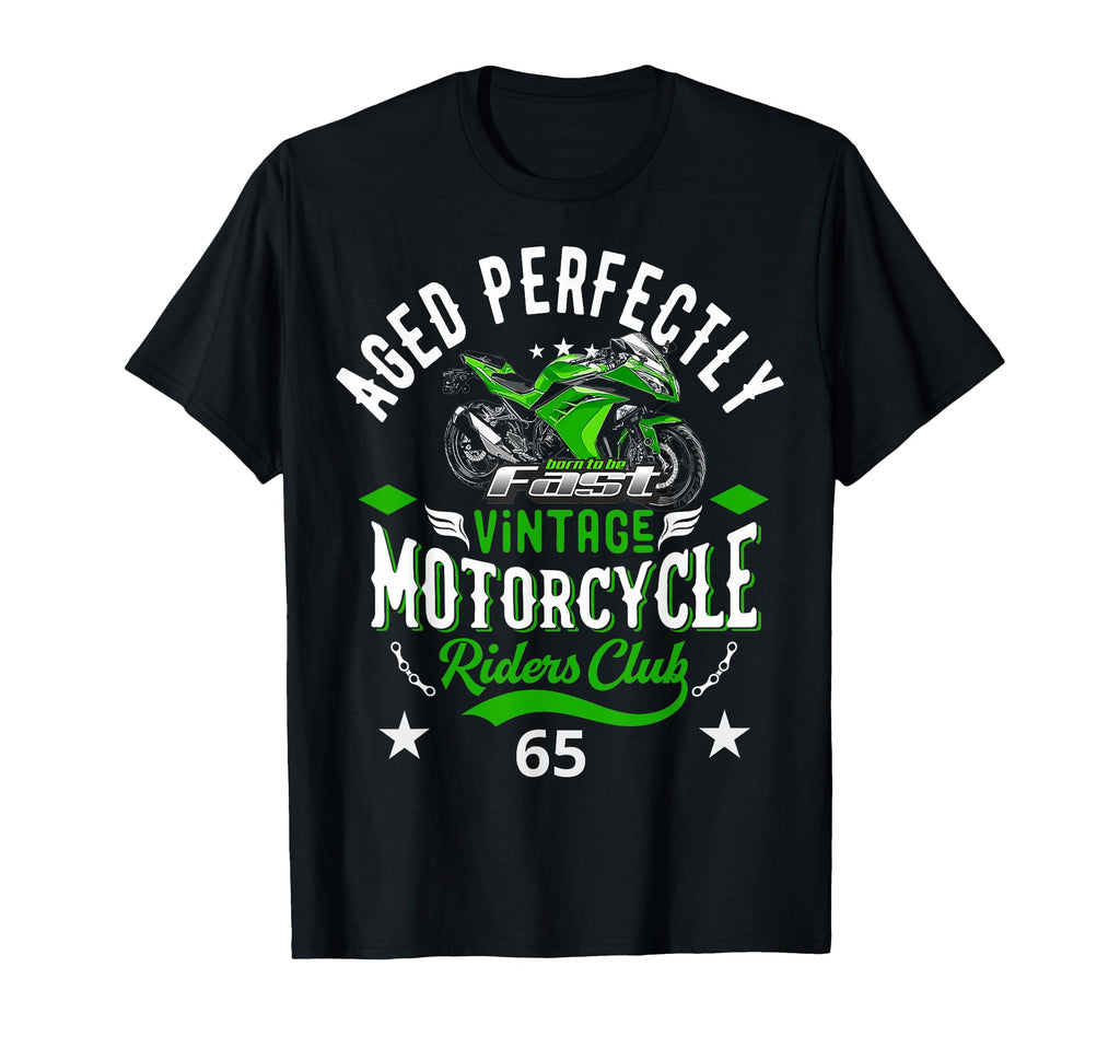 65Th Birthday Biker Gift Motorcycle T-Shirt - Unique Graphic Unisex - T-Shirt, Sweatshirt, Hoodie