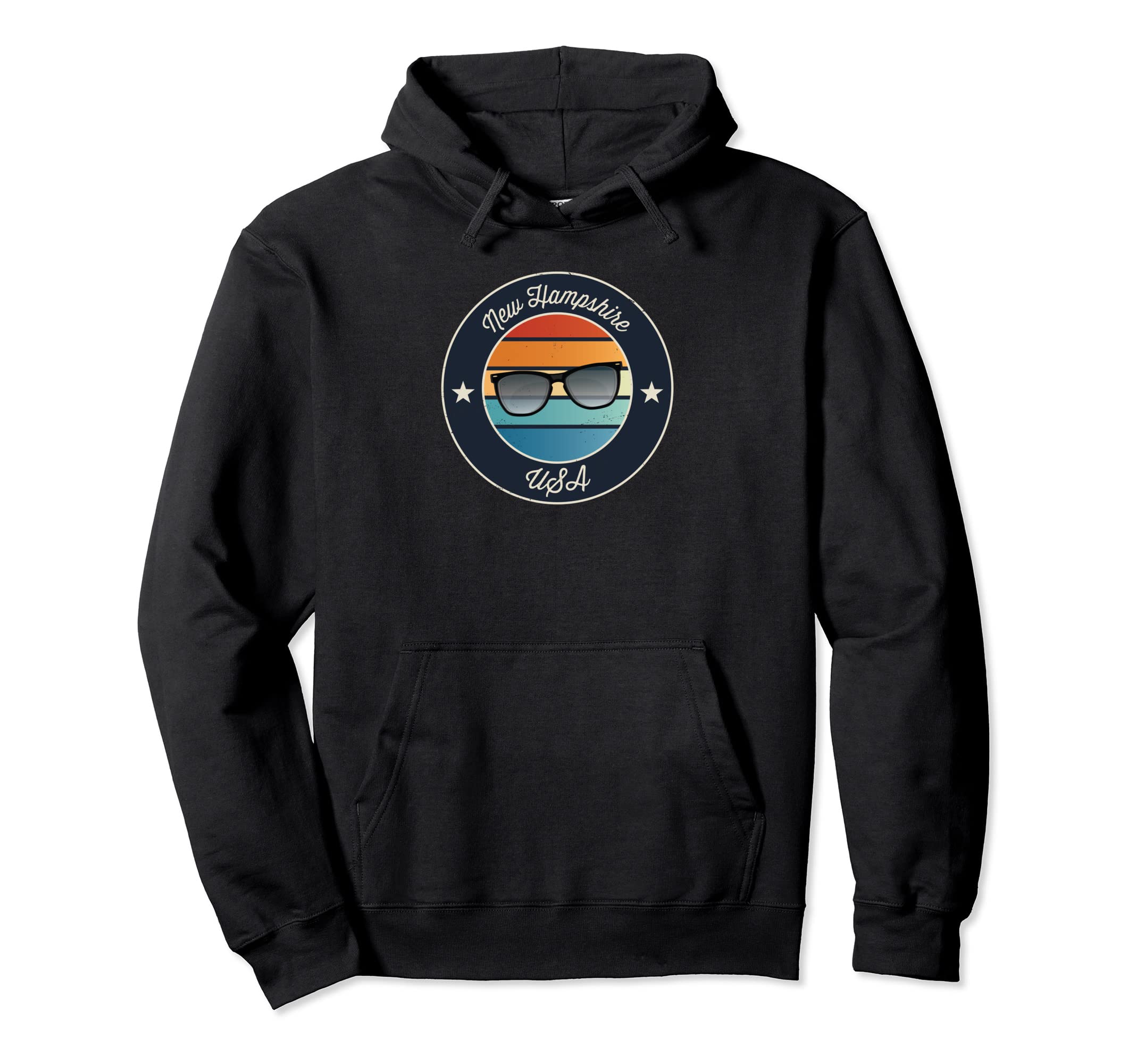 New Hampshire Souvenir Sunset Hoodie - Custom Art Print Unisex - T-Shirt, Sweatshirt, Hoodie