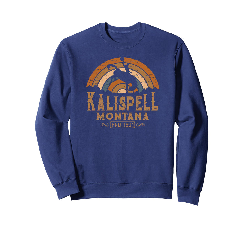 Kalispell Montana Mt Rodeo Cowboy Sweatshirt - Unique Graphic Unisex - T-Shirt, Sweatshirt, Hoodie