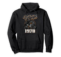 1978 Born 1978 44Th Biker Motorcycle Hoodie - Aesthetic Graphic Men Women - T-Shirt, Sweatshirt, Hoodie