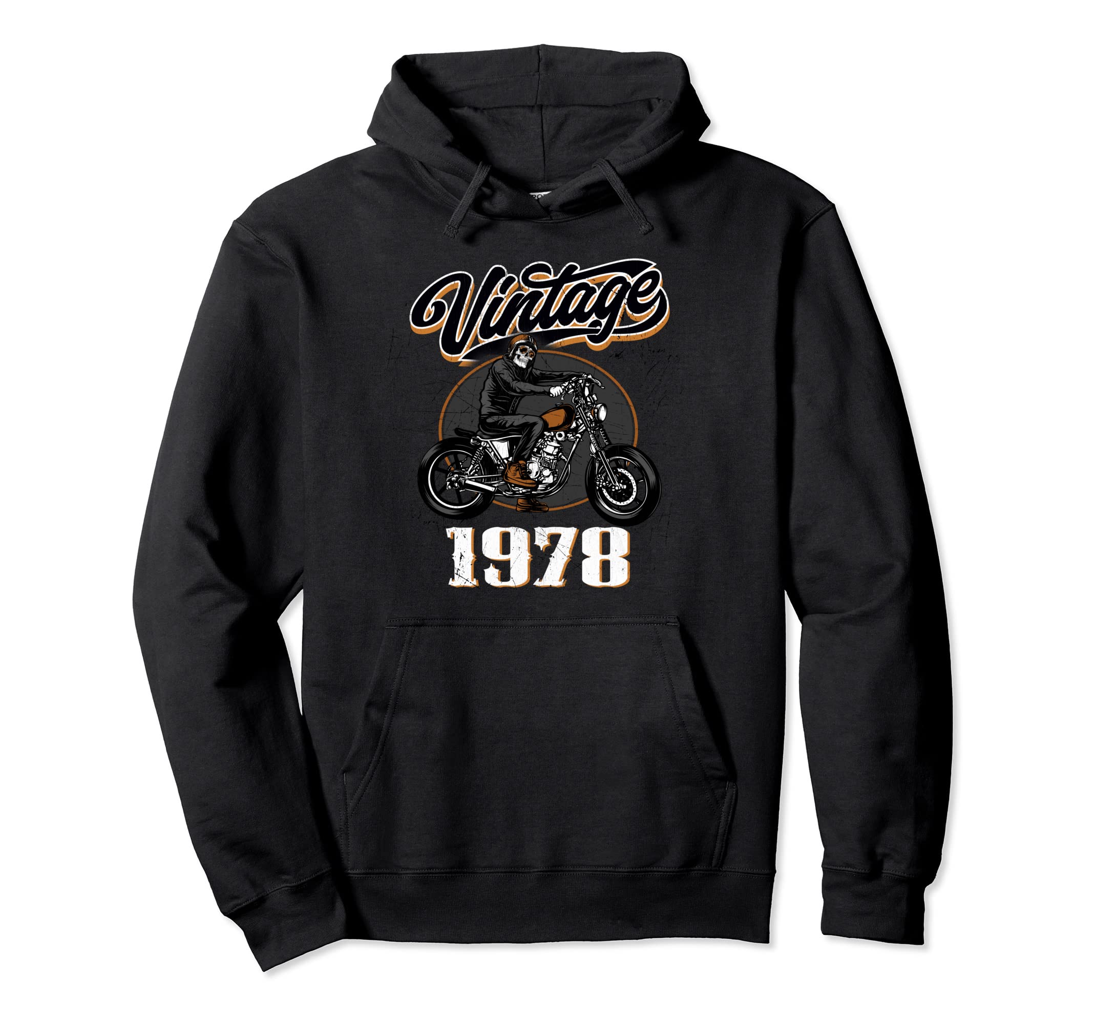 1978 Born 1978 44Th Biker Motorcycle Hoodie - Aesthetic Graphic Men Women - T-Shirt, Sweatshirt, Hoodie