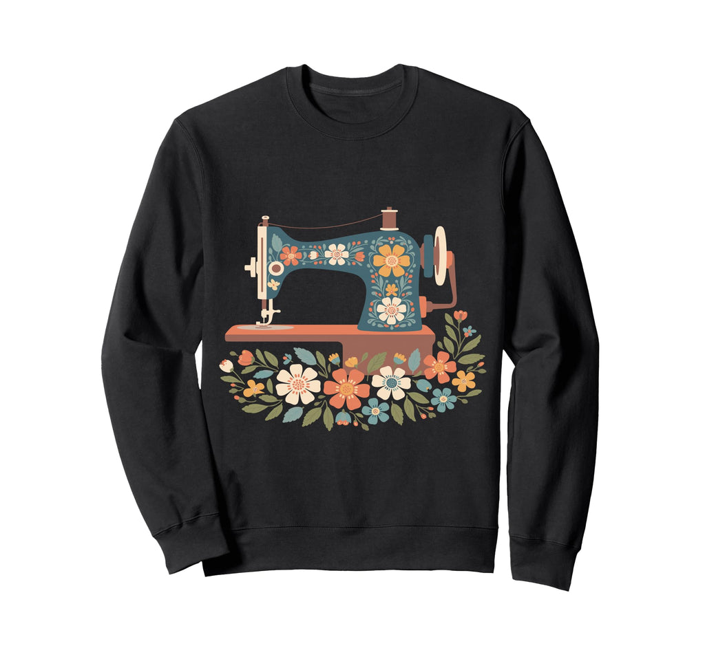 Floral Sewing Machine Sew Blessed Sweatshirt - Custom Art Print Men Women - T-Shirt, Sweatshirt, Hoodie