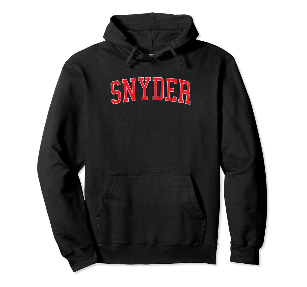 Snyder Tx Distressed Red Varsity Hoodie - Novelty Apparel Unisex - T-Shirt, Sweatshirt, Hoodie